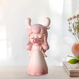 Maxbell Blowing Bubble Girl Statue Indoor for Living Room Cabinet Table Centerpieces