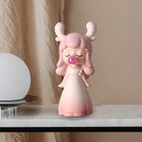 Maxbell Blowing Bubble Girl Statue Indoor for Living Room Cabinet Table Centerpieces