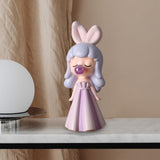 Maxbell Blowing Bubble Girl Statue Indoor for Living Room Cabinet Table Centerpieces
