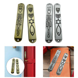 Maxbell 2 Pieces Mezuzahs for Door Messianic Religious Modern Outside Mezuzah Plaque bronze