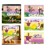 Maxbell Easter Backdrop Easter Decoration Hanging Banner for Wall Decor Garden Fence