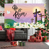 Maxbell Easter Backdrop Easter Decoration Hanging Banner for Wall Decor Garden Fence