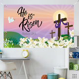 Maxbell Easter Backdrop Easter Decoration Hanging Banner for Wall Decor Garden Fence