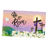 Maxbell Easter Backdrop Easter Decoration Hanging Banner for Wall Decor Garden Fence