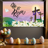 Maxbell Easter Backdrop Easter Decoration Hanging Banner for Wall Decor Garden Fence
