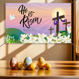 Maxbell Easter Backdrop Easter Decoration Hanging Banner for Wall Decor Garden Fence