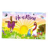 Maxbell Easter Backdrop Easter Decoration Hanging Banner for Wall Decor Garden Fence
