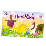 Maxbell Easter Backdrop Easter Decoration Hanging Banner for Wall Decor Garden Fence