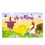 Maxbell Easter Backdrop Easter Decoration Hanging Banner for Wall Decor Garden Fence