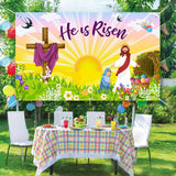 Maxbell Easter Backdrop Easter Decoration Hanging Banner for Wall Decor Garden Fence