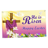 Maxbell Easter Backdrop Easter Decoration Hanging Banner for Wall Decor Garden Fence