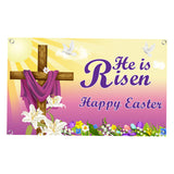 Maxbell Easter Backdrop Easter Decoration Hanging Banner for Wall Decor Garden Fence