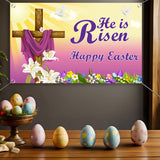 Maxbell Easter Backdrop Easter Decoration Hanging Banner for Wall Decor Garden Fence