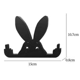 Maxbell Funny Middle Finger Black Rabbit Ornament Unique for Garden Bookshelf Window