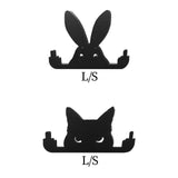 Maxbell Funny Middle Finger Black Rabbit Ornament Unique for Garden Bookshelf Window