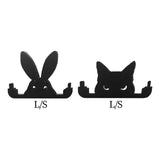 Maxbell Funny Middle Finger Black Rabbit Ornament Unique for Garden Bookshelf Window