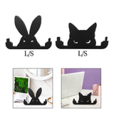 Maxbell Funny Middle Finger Black Rabbit Ornament Unique for Garden Bookshelf Window
