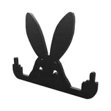 Maxbell Funny Middle Finger Black Rabbit Ornament Unique for Garden Bookshelf Window