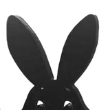 Maxbell Funny Middle Finger Black Rabbit Ornament Unique for Garden Bookshelf Window
