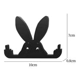 Maxbell Funny Middle Finger Black Rabbit Ornament Unique for Garden Bookshelf Window
