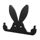 Maxbell Funny Middle Finger Black Rabbit Ornament Unique for Garden Bookshelf Window