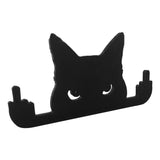 Maxbell Funny Middle Finger Black Cat Ornament Funny Figurine for Home Garden Office