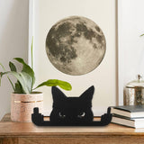 Maxbell Funny Middle Finger Black Cat Ornament Funny Figurine for Home Garden Office