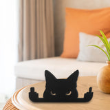 Maxbell Funny Middle Finger Black Cat Ornament Funny Figurine for Home Garden Office