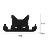 Maxbell Funny Middle Finger Black Cat Ornament Funny Figurine for Home Garden Office