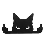 Maxbell Funny Middle Finger Black Cat Ornament Funny Figurine for Home Garden Office