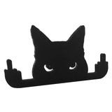 Maxbell Funny Middle Finger Black Cat Ornament Funny Figurine for Home Garden Office