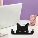 Maxbell Funny Middle Finger Black Cat Ornament Funny Figurine for Home Garden Office