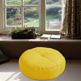 Maxbell Round Floor Pillow Meditation Floor Pillow for Yoga Sofa Bed Bedroom Balcony Yellow