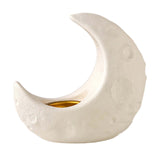 Maxbell Crescent Moon Incense Burner Porcelain Decoration for SPA Office Living Room White