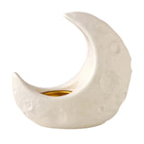 Maxbell Crescent Moon Incense Burner Porcelain Decoration for SPA Office Living Room White