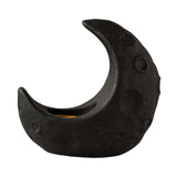Maxbell Crescent Moon Incense Burner Porcelain Decoration for SPA Office Living Room Black