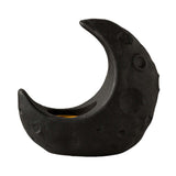 Maxbell Crescent Moon Incense Burner Porcelain Decoration for SPA Office Living Room Black