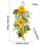 Maxbell Front Door Teardrop Wreath Spring Teardrop Swag Wreath for Window Bedroom