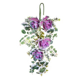 Maxbell Front Door Teardrop Wreath Spring Teardrop Swag Wreath for Window Bedroom