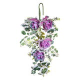 Maxbell Front Door Teardrop Wreath Spring Teardrop Swag Wreath for Window Bedroom