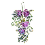 Maxbell Front Door Teardrop Wreath Spring Teardrop Swag Wreath for Window Bedroom