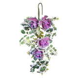 Maxbell Front Door Teardrop Wreath Spring Teardrop Swag Wreath for Window Bedroom