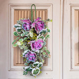 Maxbell Front Door Teardrop Wreath Spring Teardrop Swag Wreath for Window Bedroom