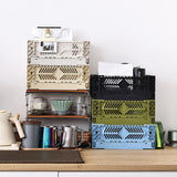 Maxbell Collapsible Storage Crate Storage Bin Organizer for Home Kitchen Classroom