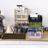 Maxbell Collapsible Storage Crate Storage Bin Organizer for Home Kitchen Classroom