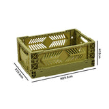 Maxbell Collapsible Storage Crate Storage Bin Organizer for Home Kitchen Classroom