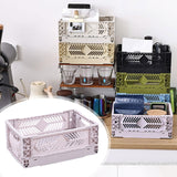 Maxbell Collapsible Storage Crate Storage Bin Organizer for Home Kitchen Classroom