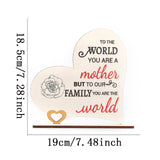 Maxbell Mother's Day Gift Ornament Wooden Figurine for Desktop Bedroom Bookshelf