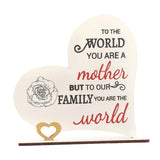 Maxbell Mother's Day Gift Ornament Wooden Figurine for Desktop Bedroom Bookshelf