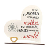 Maxbell Mother's Day Gift Ornament Wooden Figurine for Desktop Bedroom Bookshelf